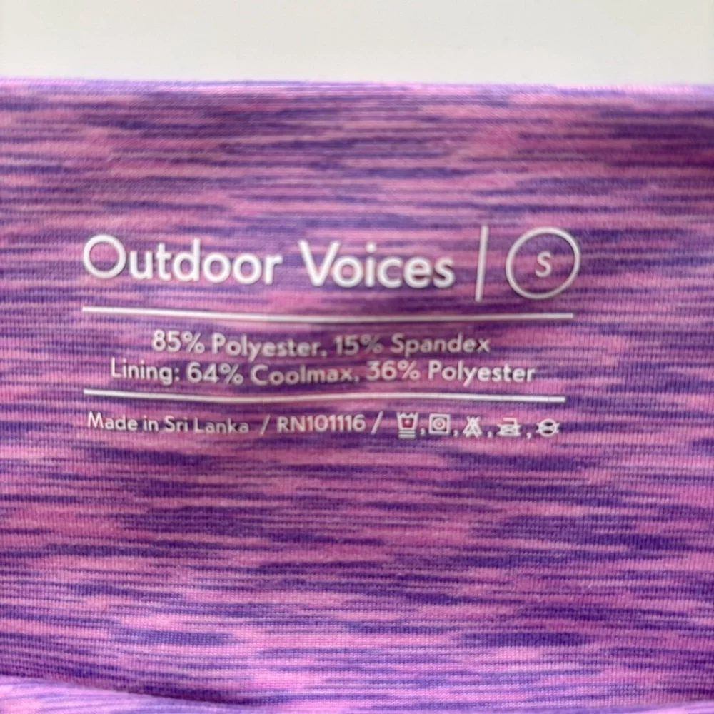Outdoor Voices Flow High Waist 7/8 Leggings Small Spacedye Hyacinth Purple - Picture 7 of 10